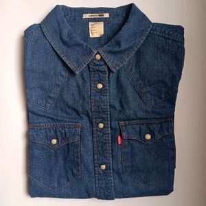 Levi's Denim Ultimate Western Button Down Shirt Woman's S